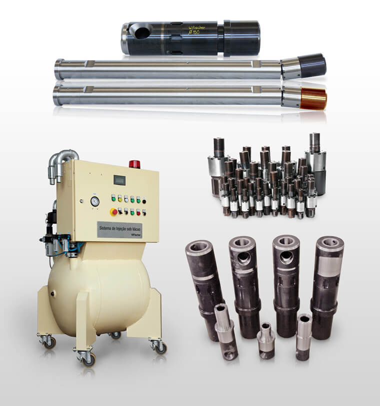  Shot Sleeve, Shot Sleeve with insert of tungsten, Shot Sleeve with ceramic, Copper Plunger tip, Steel Plunger tip, Ball Joint System, Vacuum Die Casting Equipment, Pore Free Die Casting Equipment. 