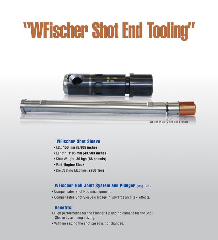  Shot Sleeve, Shot Sleeve with insert of tungsten, Shot Sleeve with ceramic, Copper Plunger tip, Steel Plunger tip, Ball Joint System, Vacuum Die Casting Equipment, Pore Free Die Casting Equipment. 